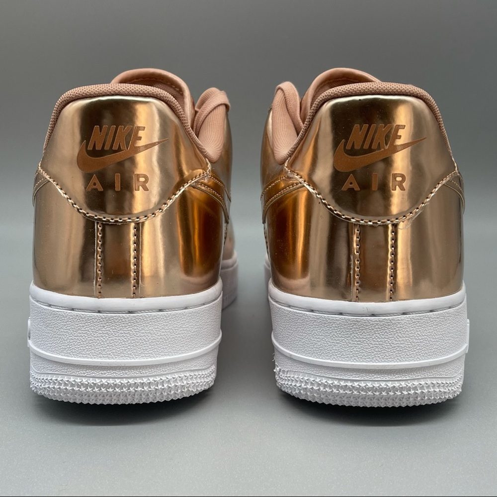 NEW Nike Air Force 1 Low White Rose Gold Sneakers Brand New - Picture 5 of 12